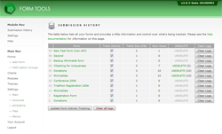 Submission History module: tracking page