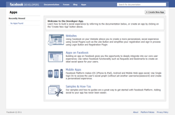 Facebook Forms: Facebook dev area