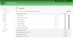 Report Builder: main reports page